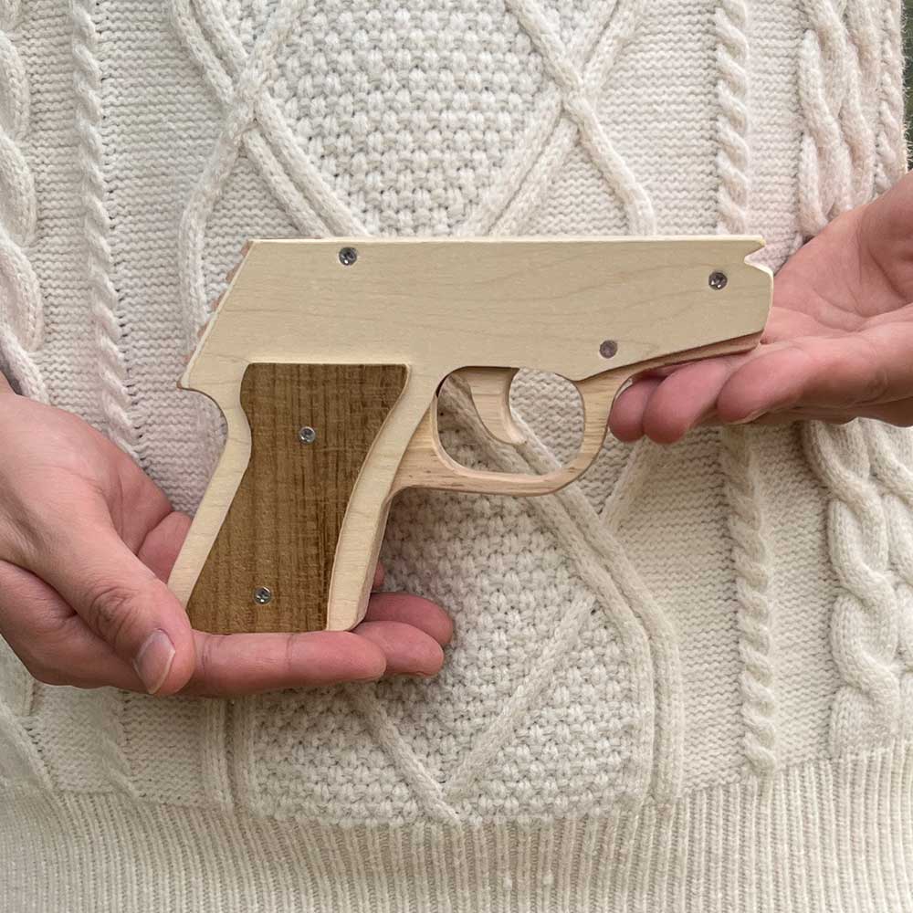 Makarovpistol Assembled  Pistol Wooden Replica Rubber Band Gun