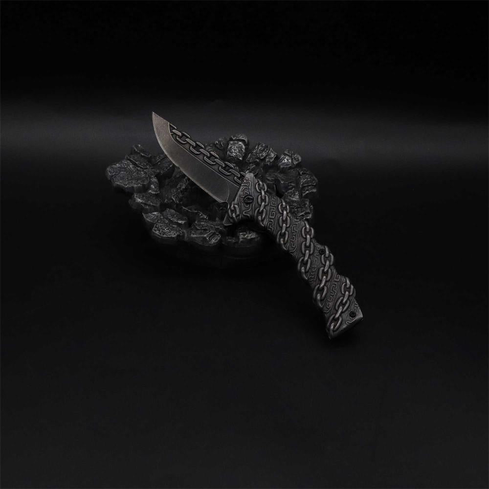 Cool Punk Knife Chain Folding Knife