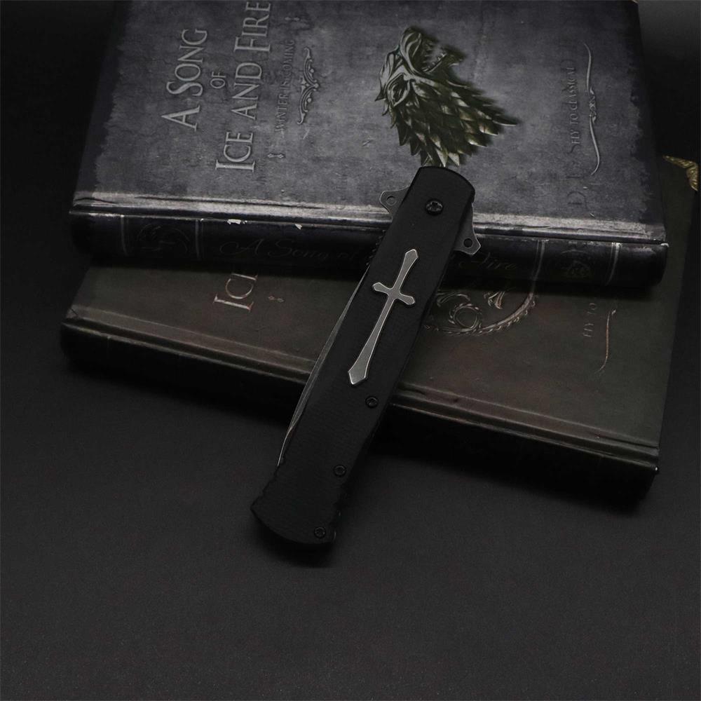 Cross Knife Christian Folding Knife