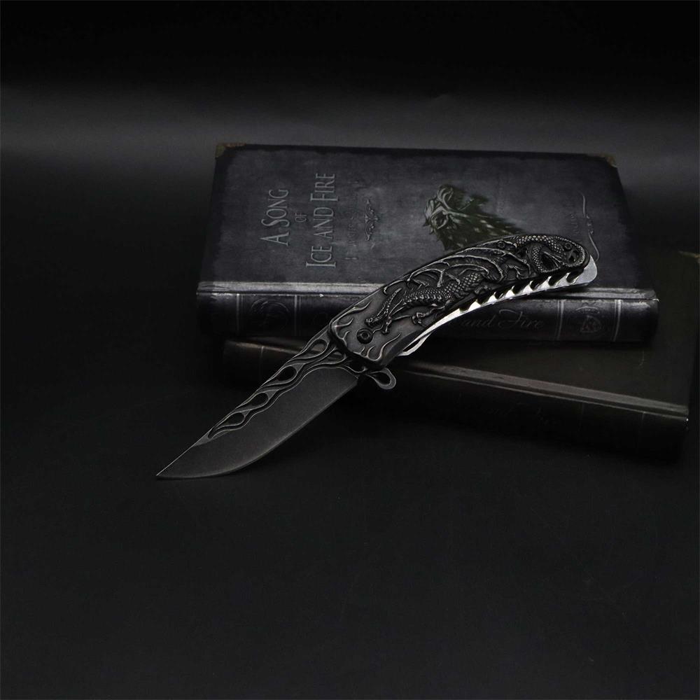 3D Western Dragon Folding Knife
