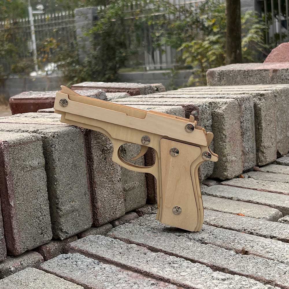 Assembled M92F Wooden Rubber Band Gun