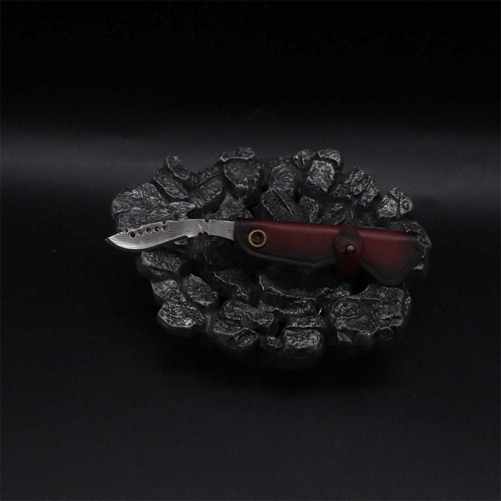 Damascus Steel Nepal Knife With Leather Case
