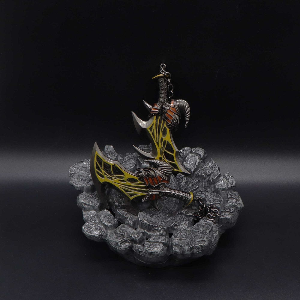 Blades of Exile Kratos Weapon Mini Model Metal Sword Backpack Pendant