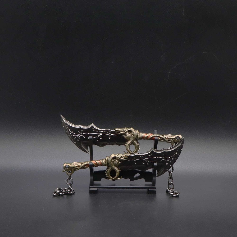 Kratos Blades of Chaos Game Sword Mini Backpack Pendant Metal