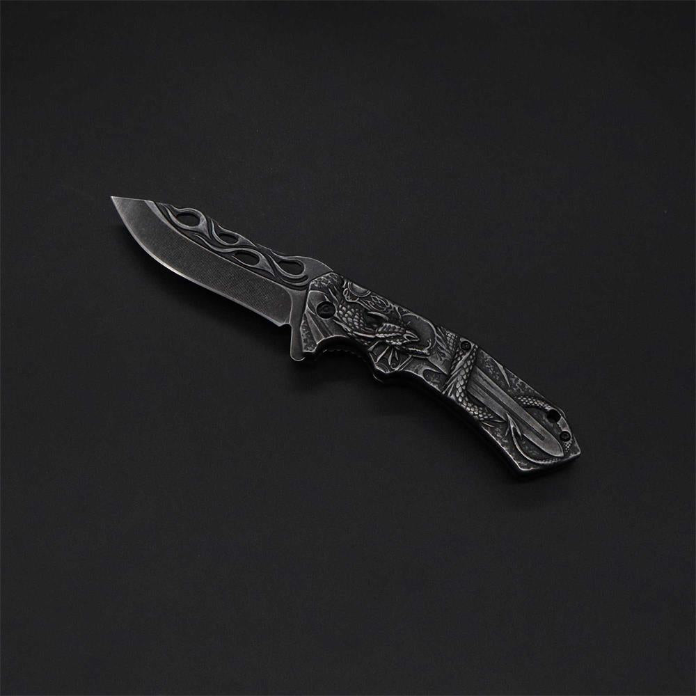 Cool Dragon With Sword Folding Knife