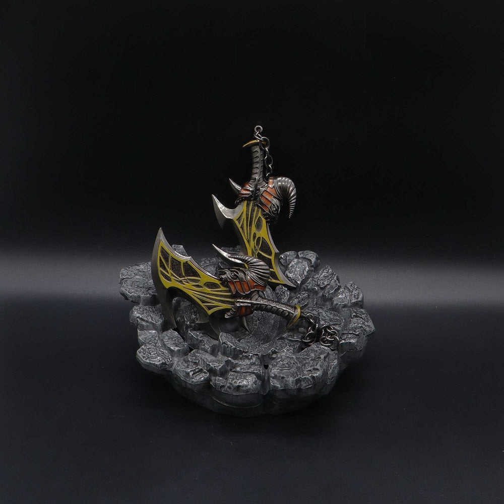 Blades of Exile Kratos Weapon Mini Model Metal Sword Backpack Pendant