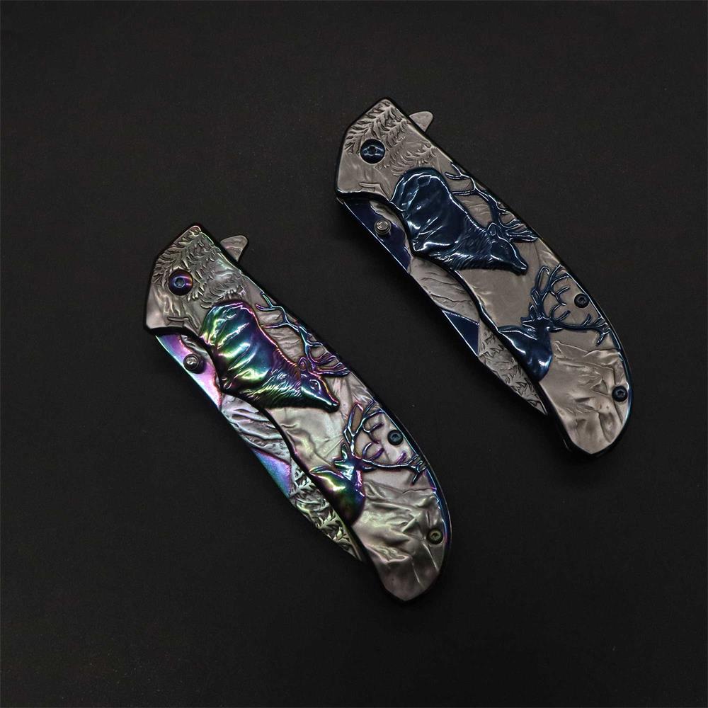 Fantastic Reindeer Folding Knife