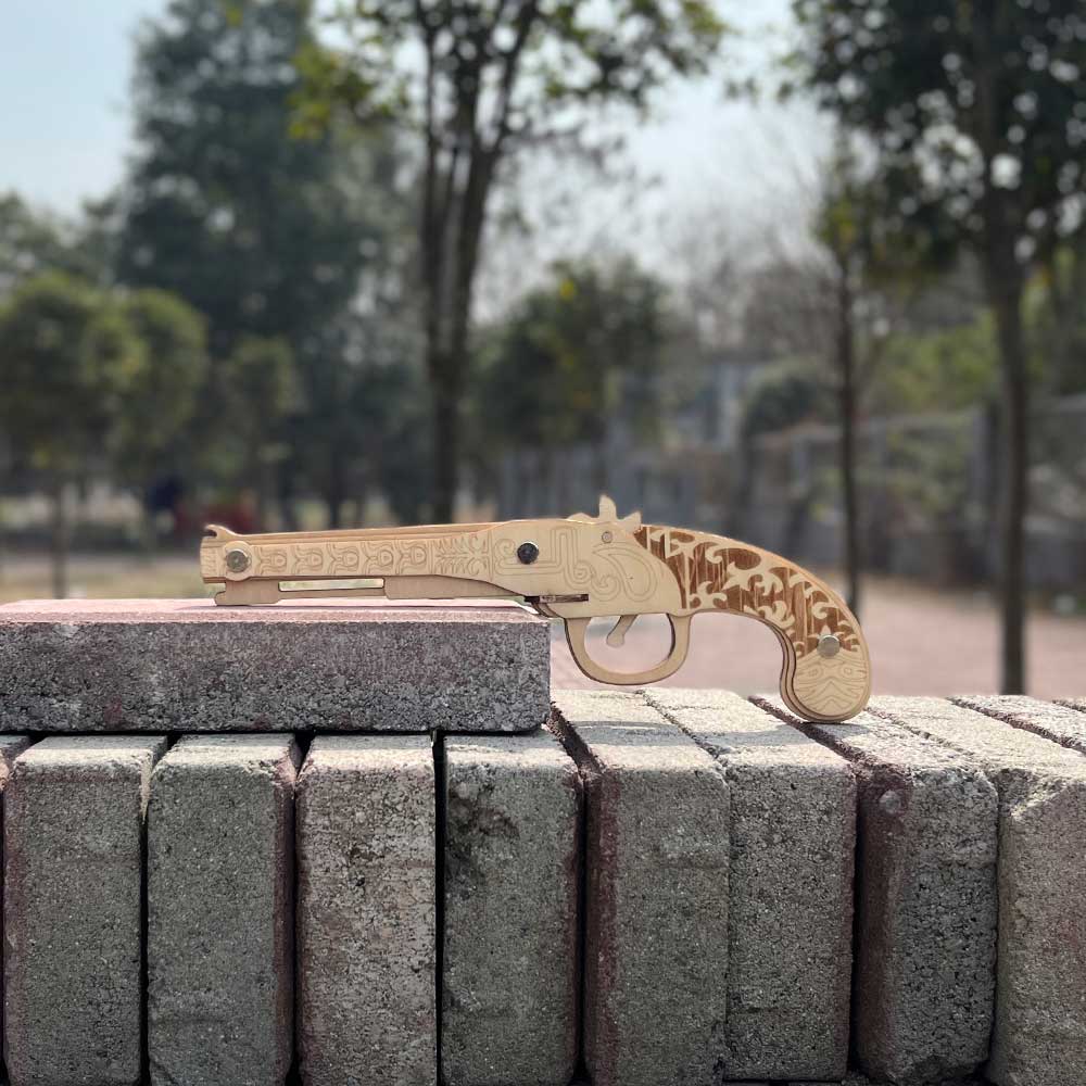 Assembled Firelock Wooden Rubber Band Gun Model Kit