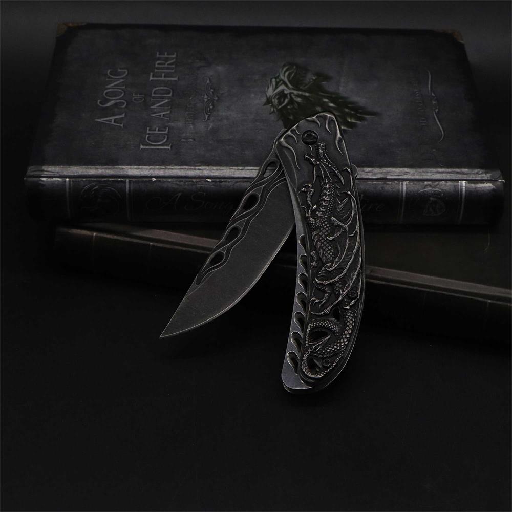 3D Western Dragon Folding Knife