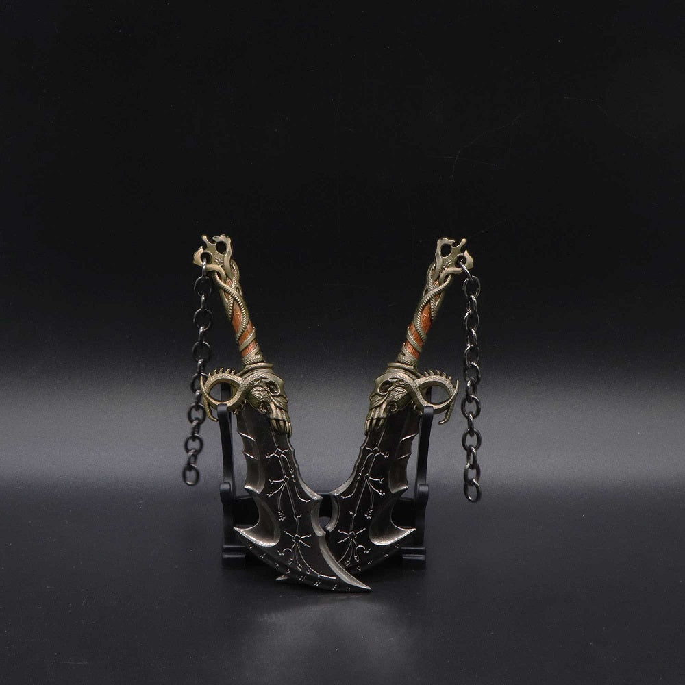 Kratos Blades of Chaos Game Sword Mini Backpack Pendant Metal