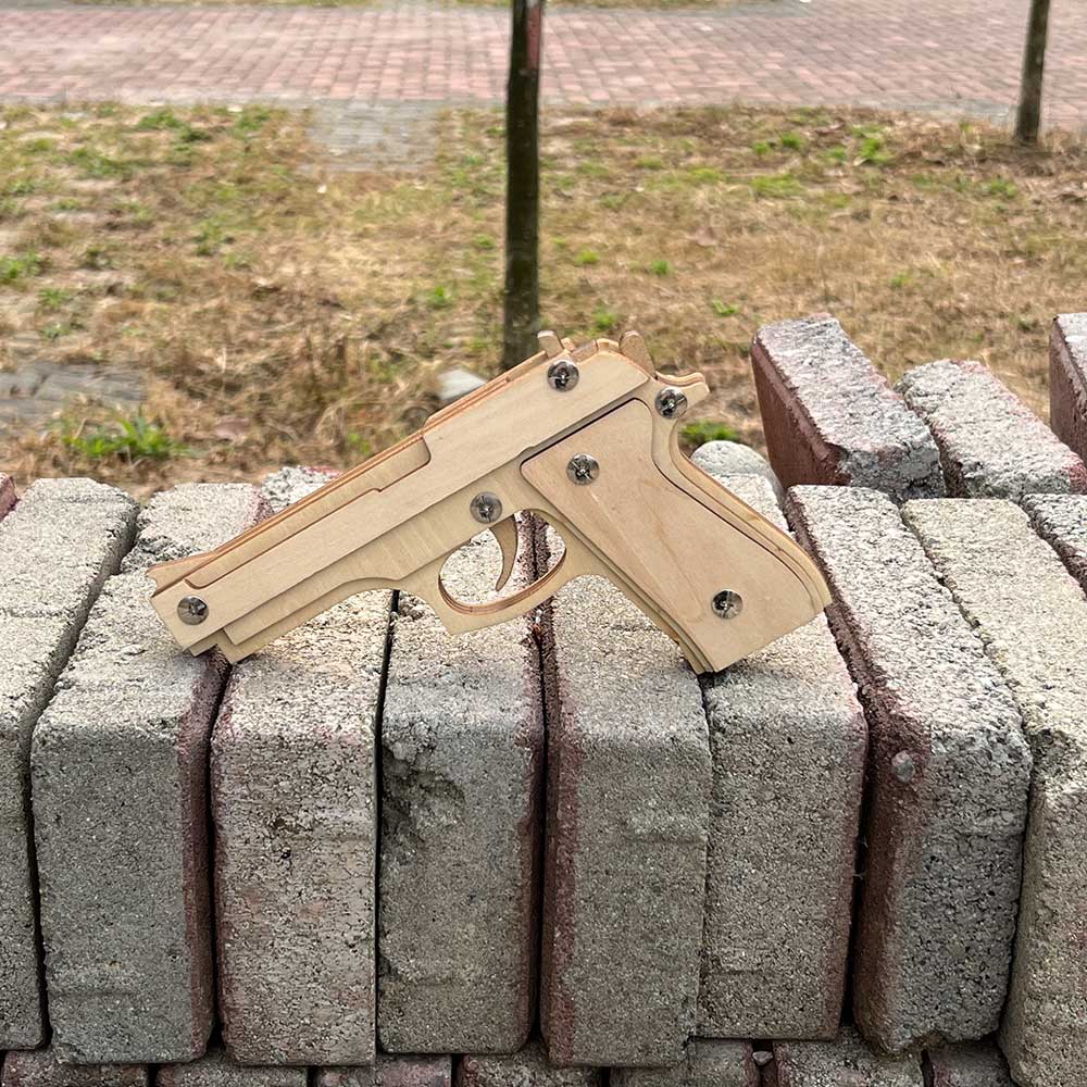 Assembled M92F Wooden Rubber Band Gun