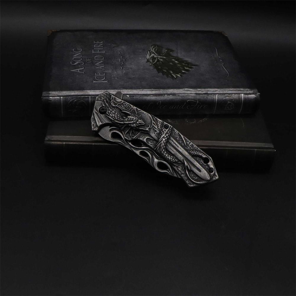 Cool Dragon With Sword Folding Knife