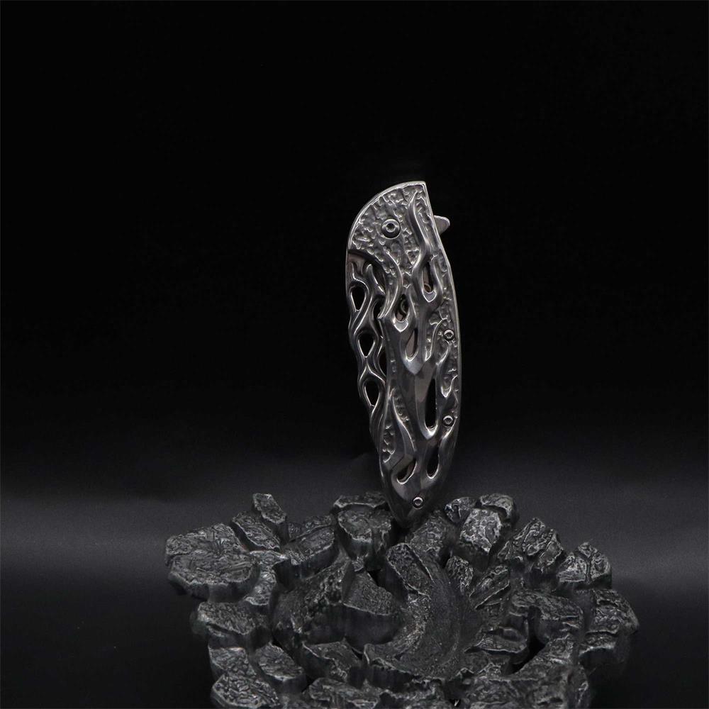 Fantastic Flame Shape Folding Knife