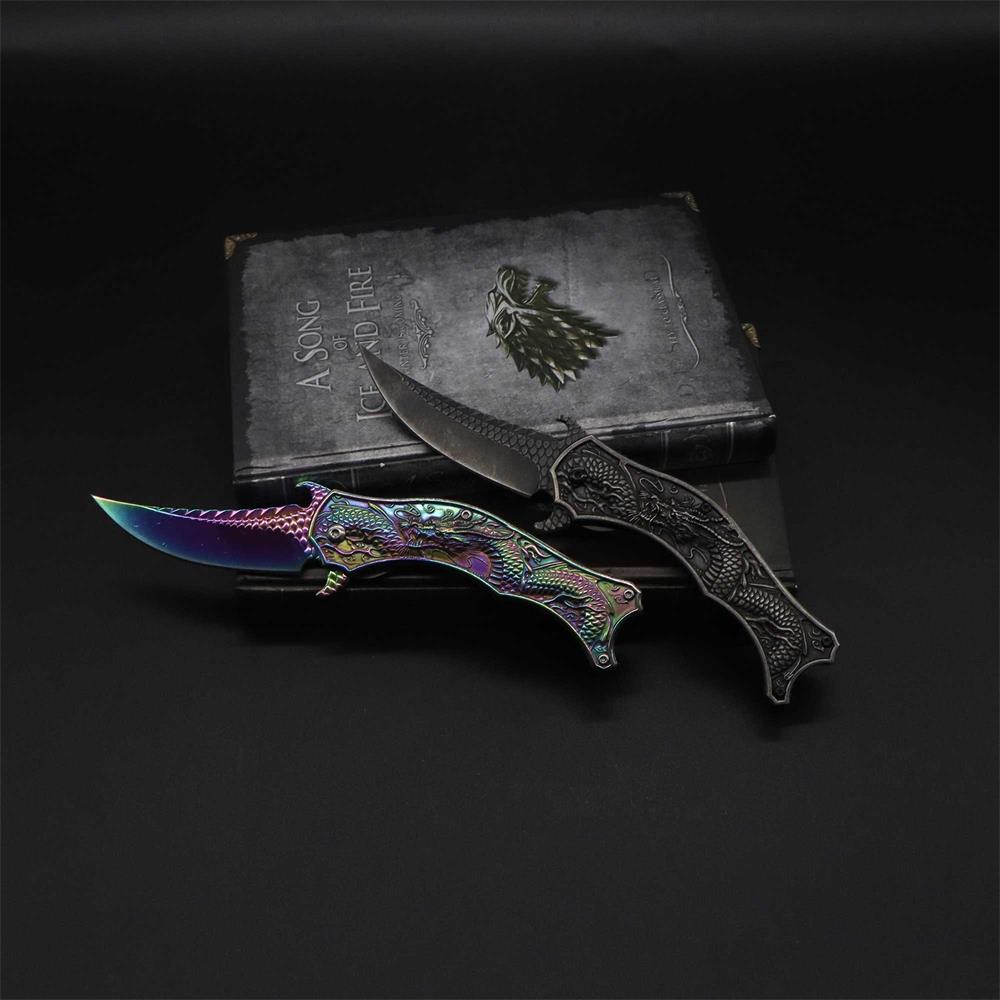Chinese Dragon Totem Folding Knife