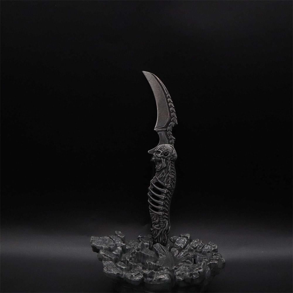 Cool Skull Folding Knife Tool