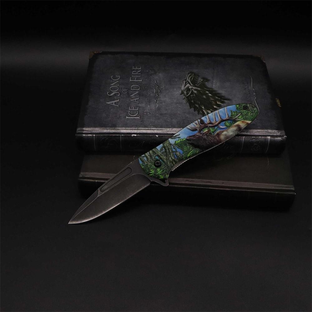 Male Deer Folding Knife Portable Camping Tool