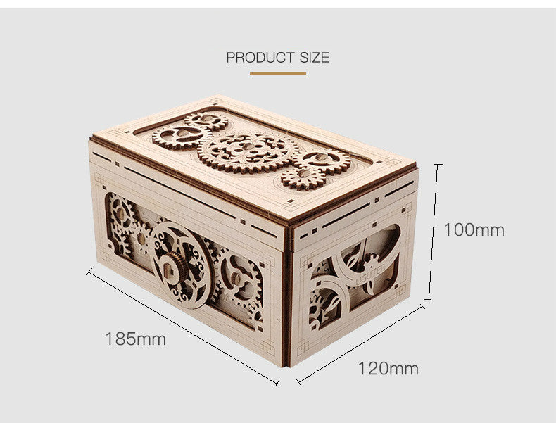 Wooden Music Box 3D Puzzle Creative Double Magic Box