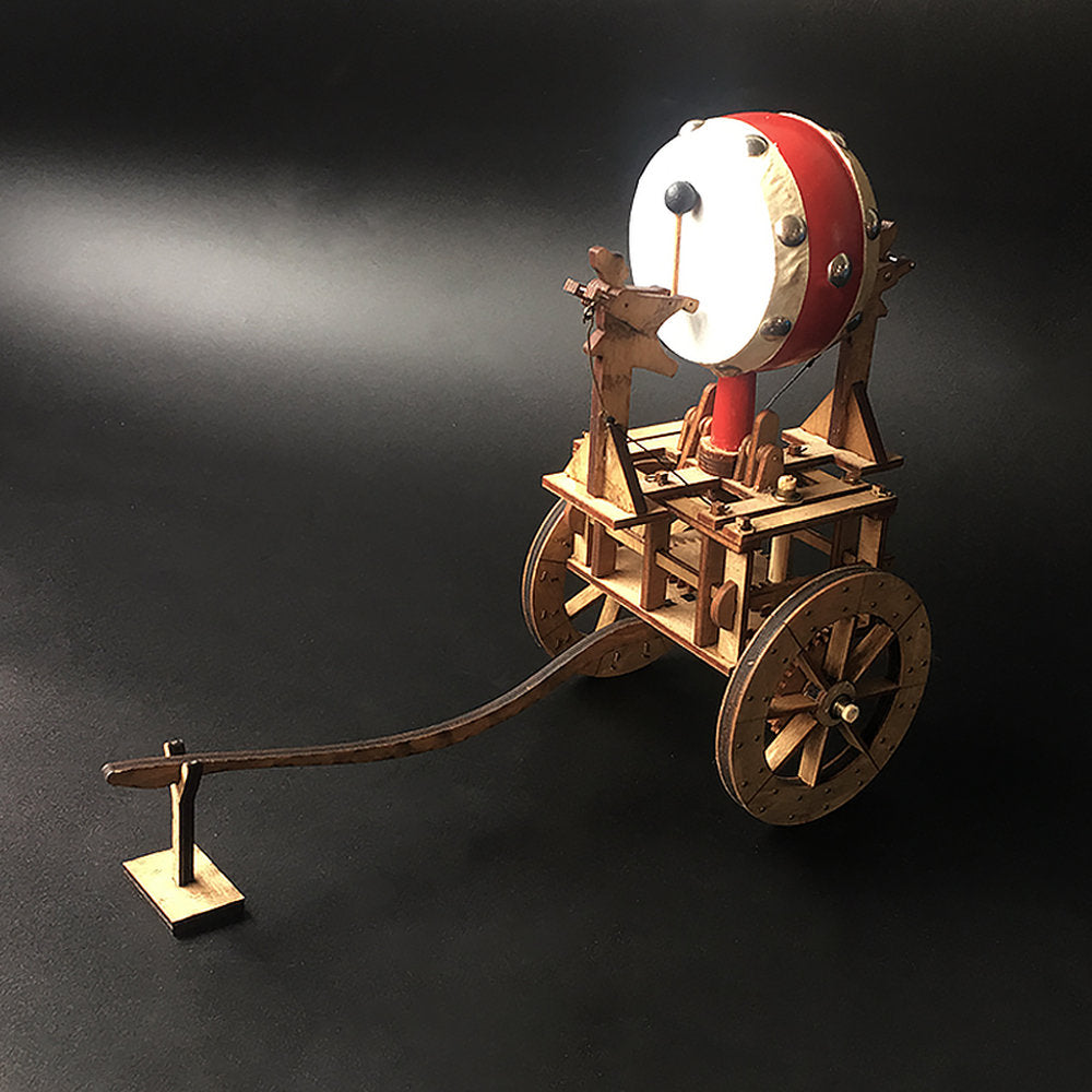 AM011 Chinese Ancient Li-Drum-Hodometer Metering Car Jiri Drum Cart