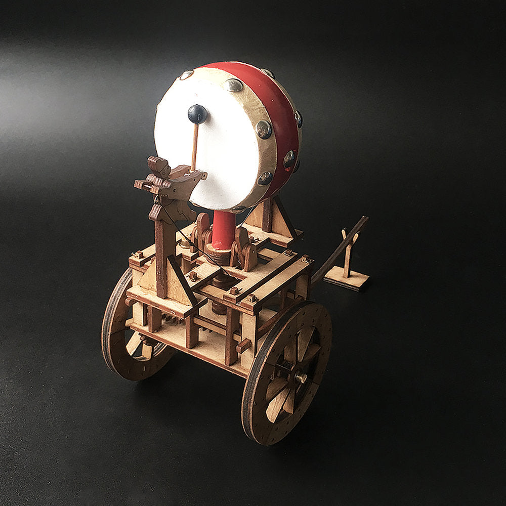 AM011 Chinese Ancient Li-Drum-Hodometer Metering Car Jiri Drum Cart