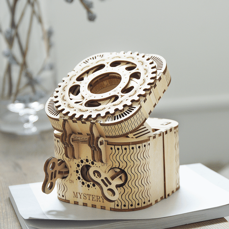 3D Password Wooden Treature Box Model Kit