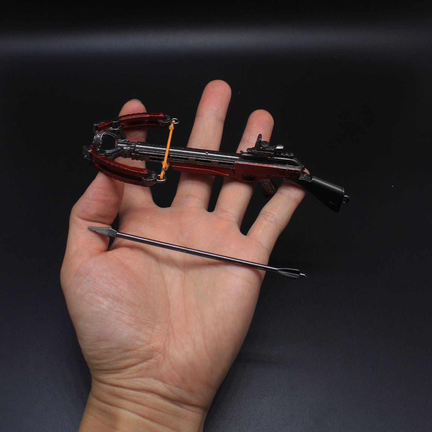 Metal Crossbow Miniature No Attack Power Bow Keychain Pendant 14CM/5.5"