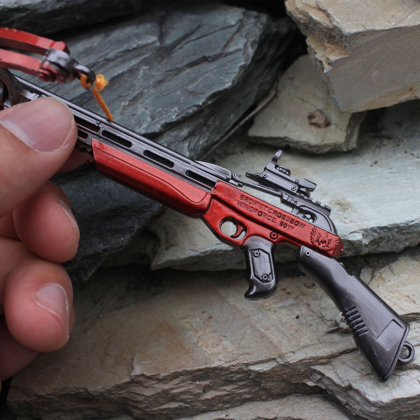 Metal Crossbow Miniature No Attack Power Bow Keychain Pendant 14CM/5.5"
