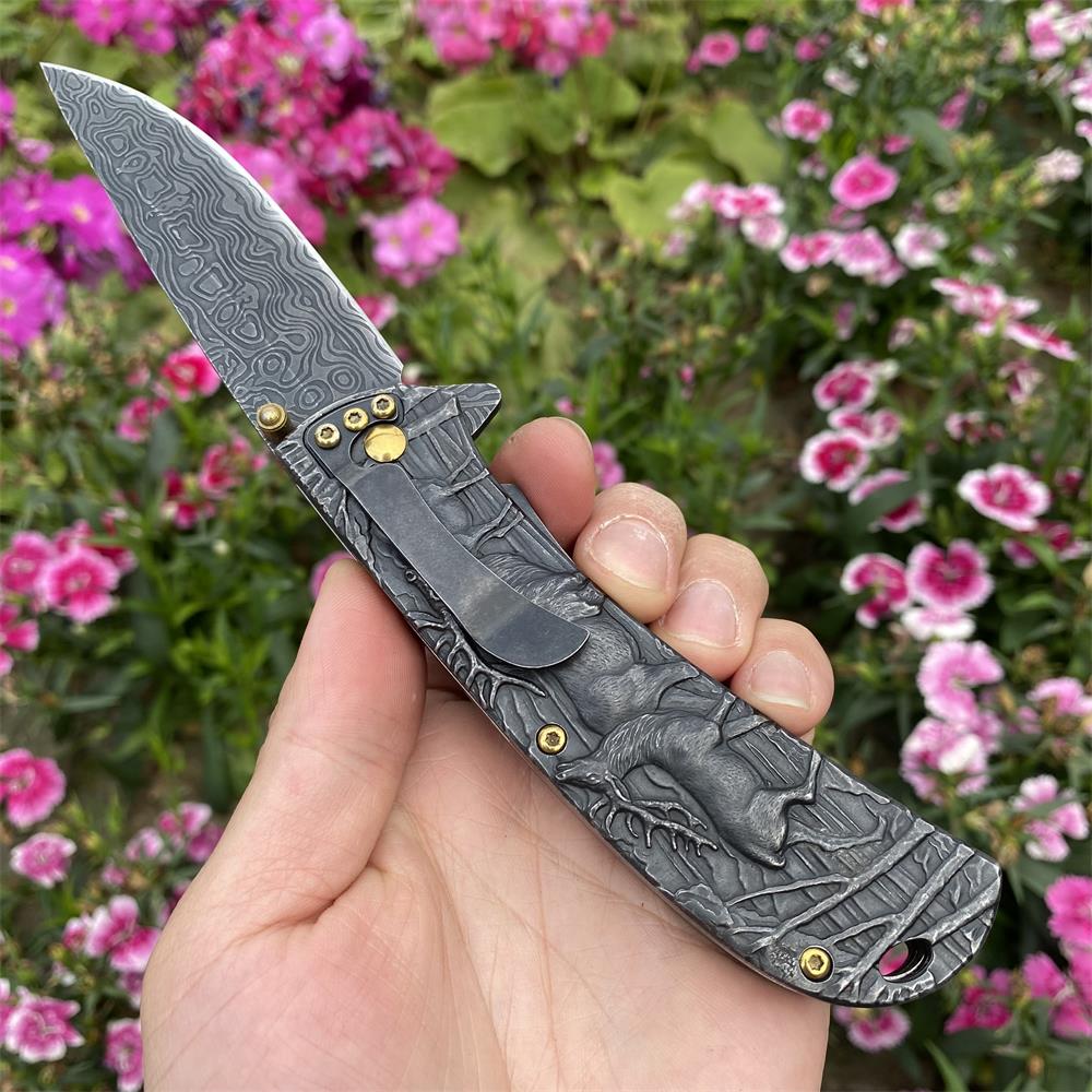 Fantastic Deer Family Folding Knife