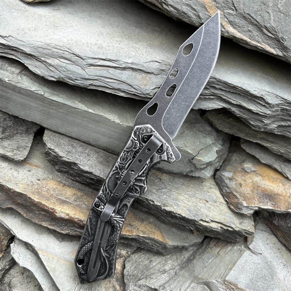 Cool Dragon With Sword Folding Knife