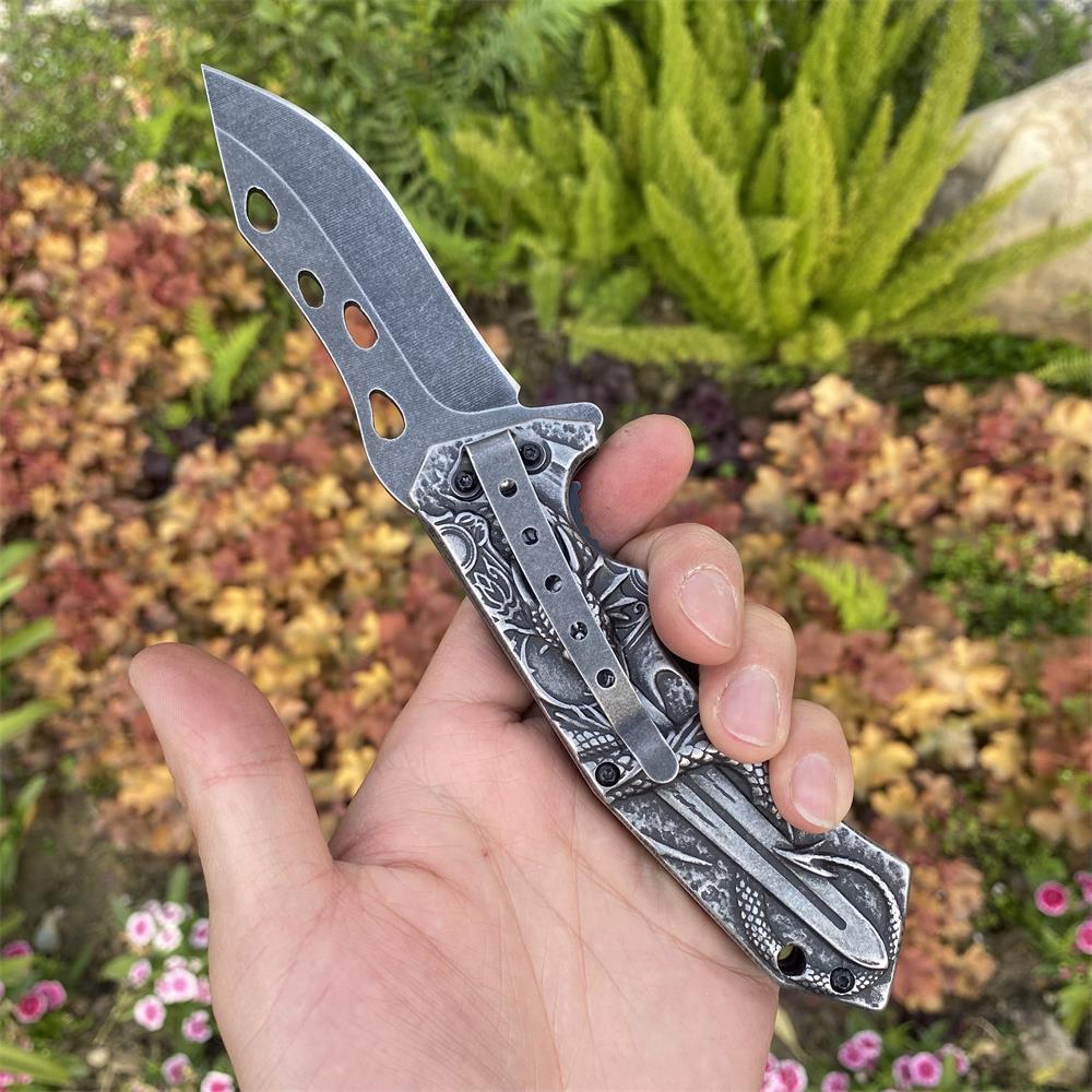Cool Dragon With Sword Folding Knife