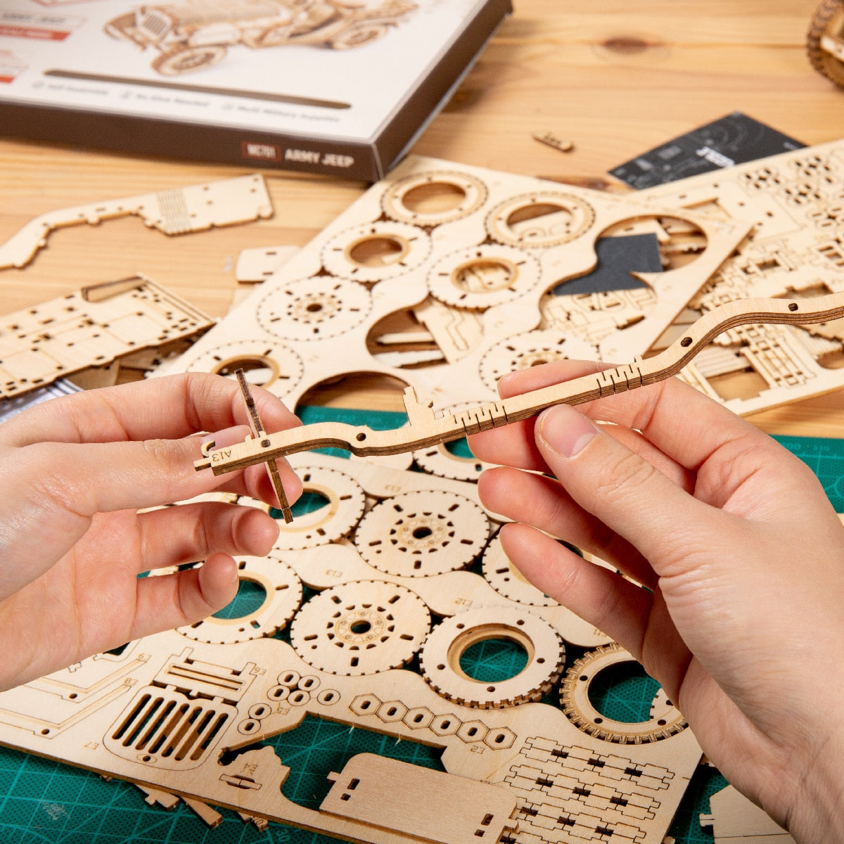Diy Steam Train Model Wooden Assembly Kits Present