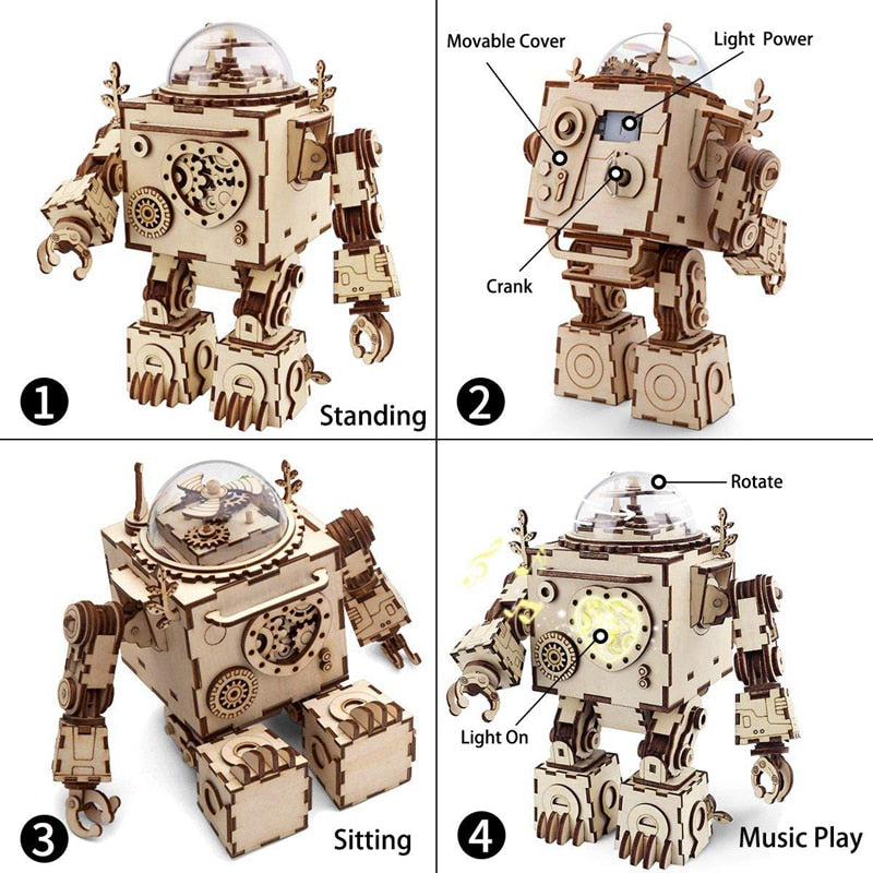 Diy Steampunk Robot Model Assembly Kits Present