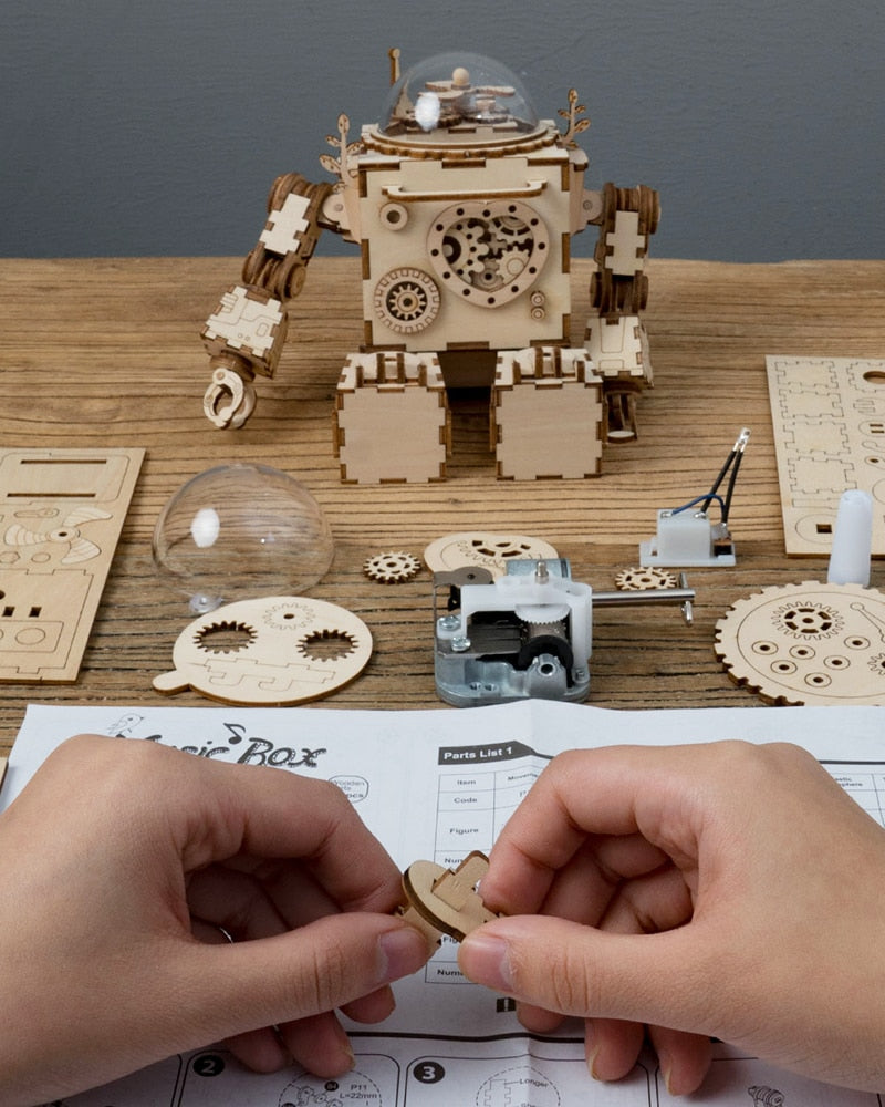 Diy Steampunk Robot Model Assembly Kits Present