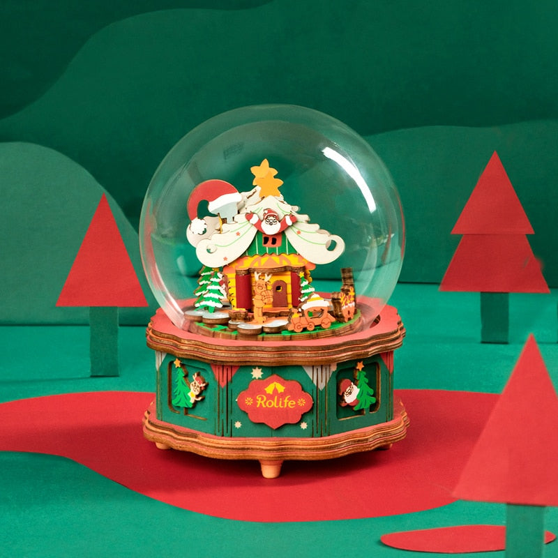 DIY 3D Puzzle Mobile Music Box Toy for Adult Children