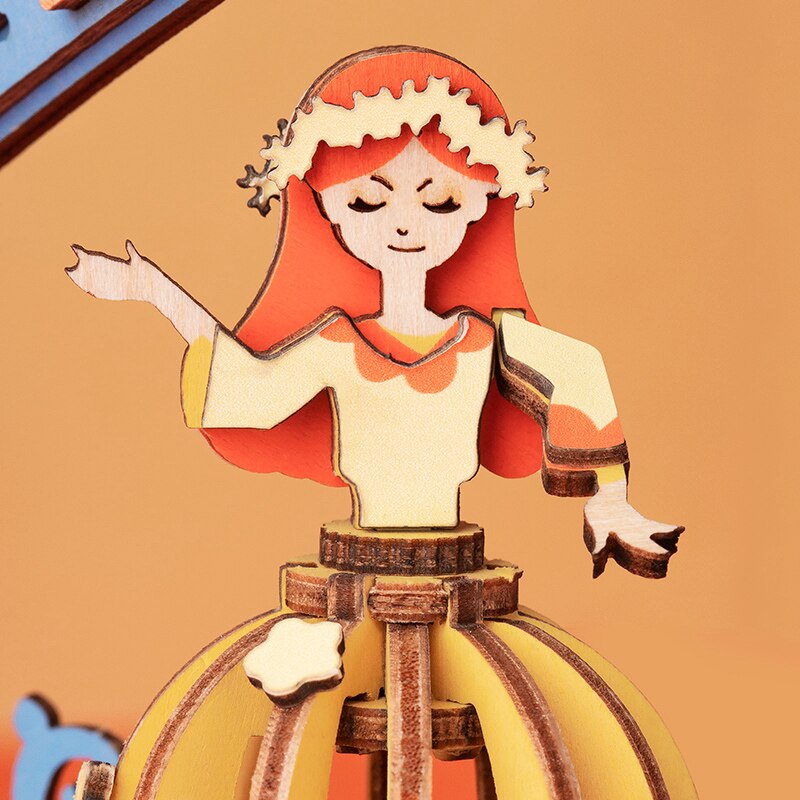 DIY 3D Puzzle Mobile Music Box Toy for Adult Children