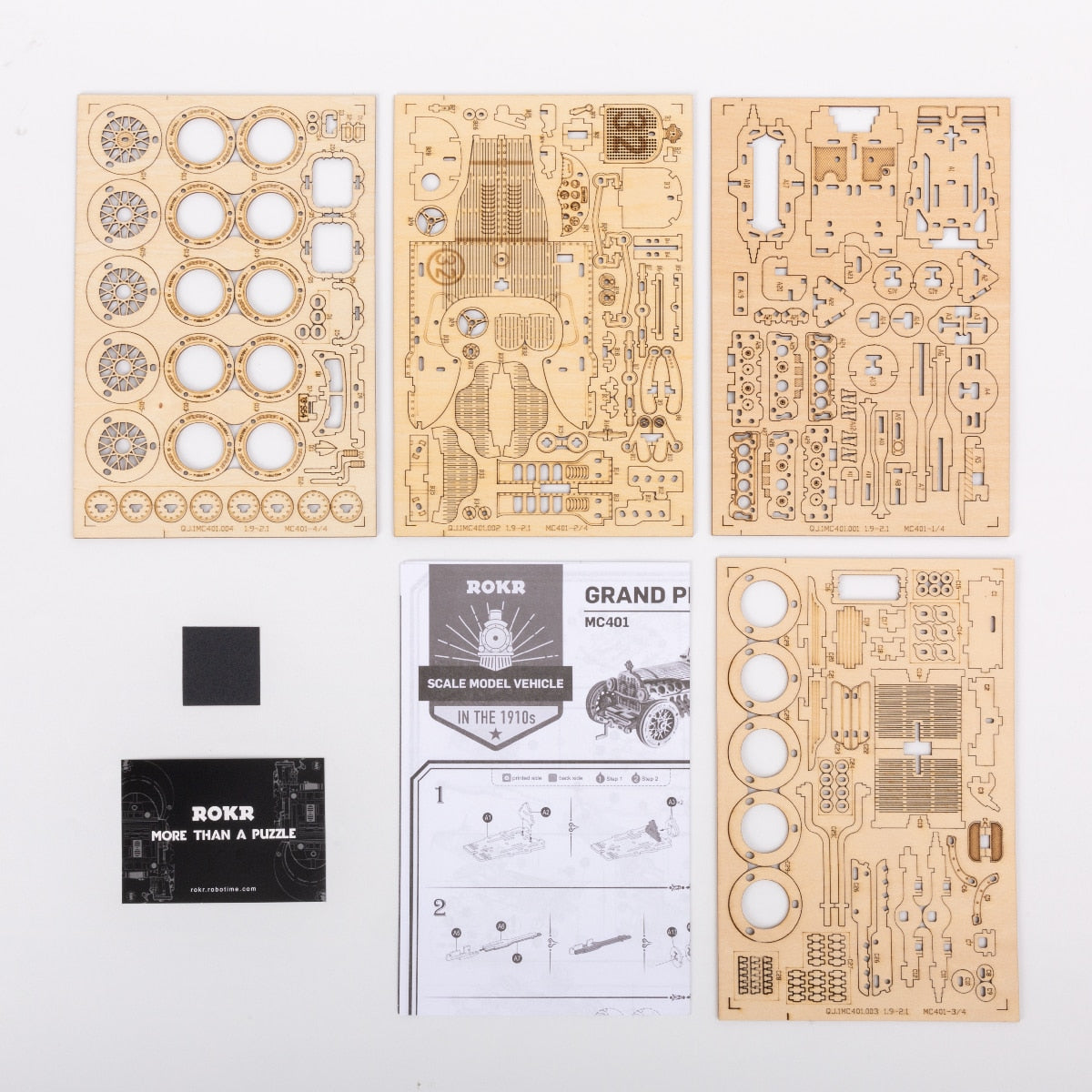 3D Grand Prix Car Wooden Puzzle Kit