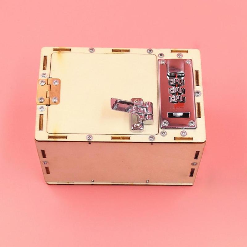 DIY Safe Deposit Box Password Box Wooden Kit