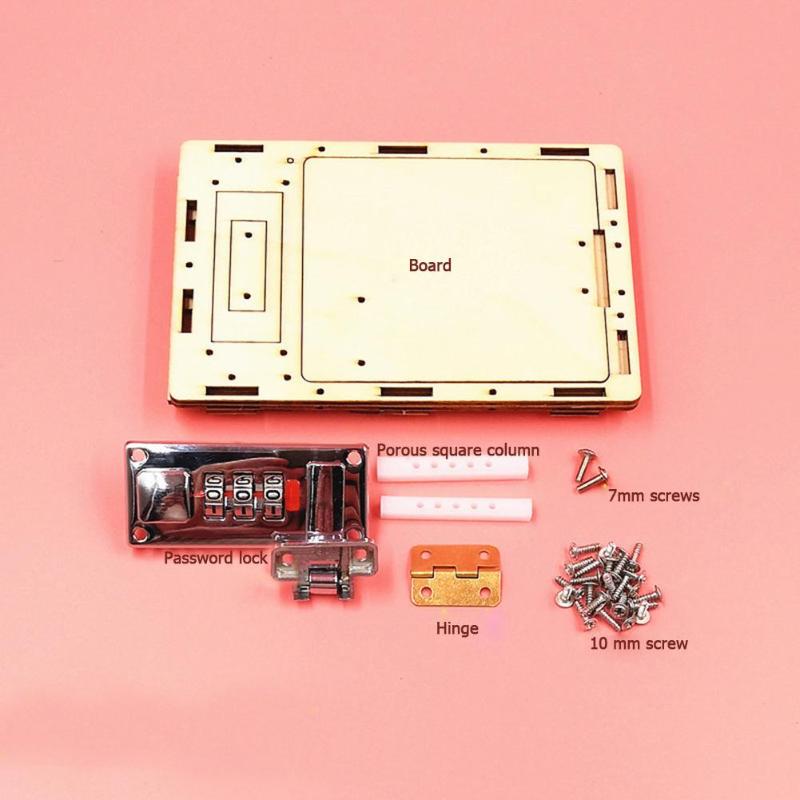 DIY Safe Deposit Box Password Box Wooden Kit