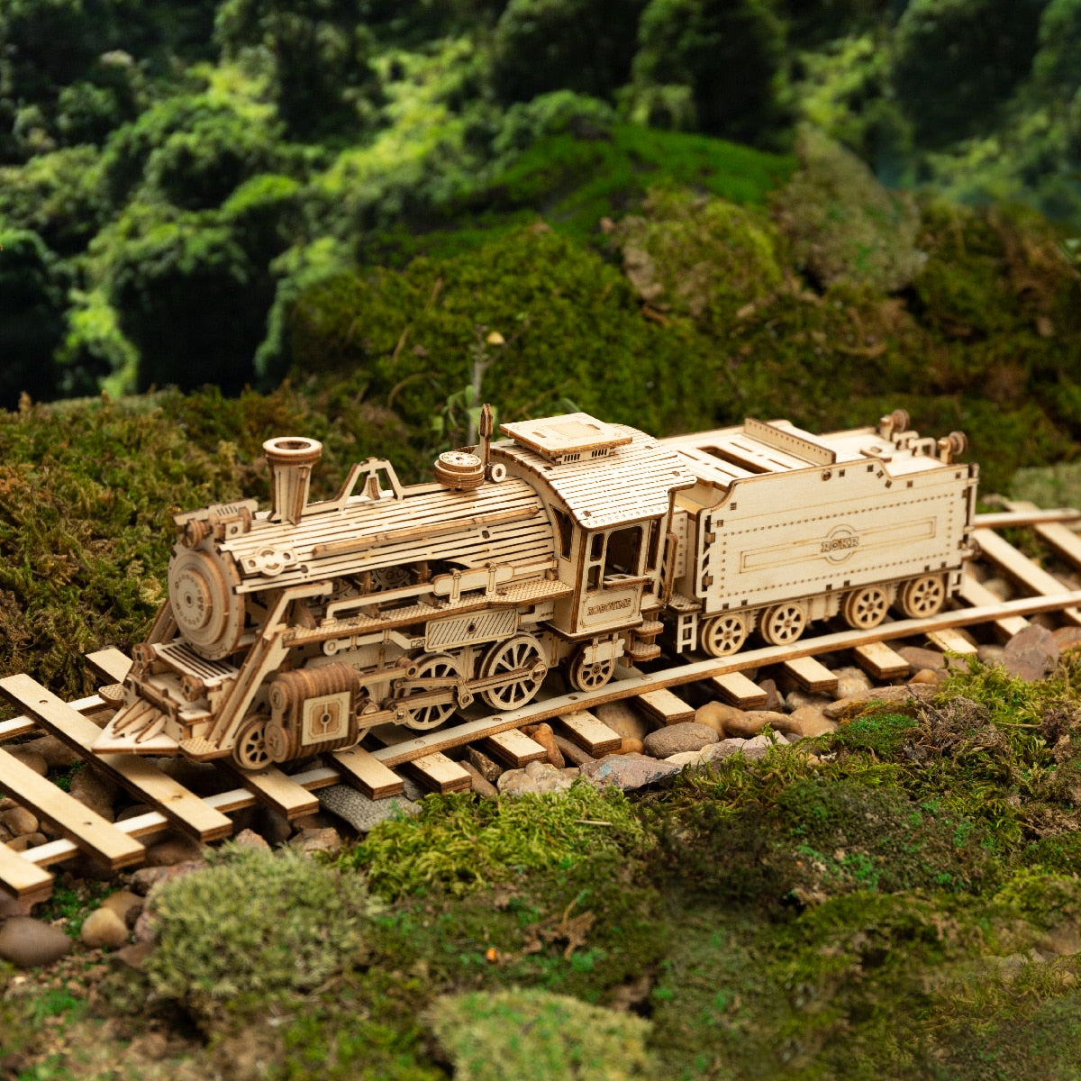 Diy Steam Train Model Wooden Assembly Kits Present