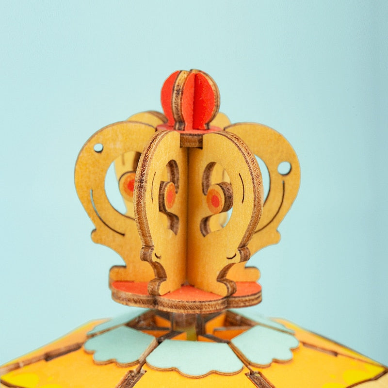 DIY 3D Puzzle Mobile Music Box Toy for Adult Children