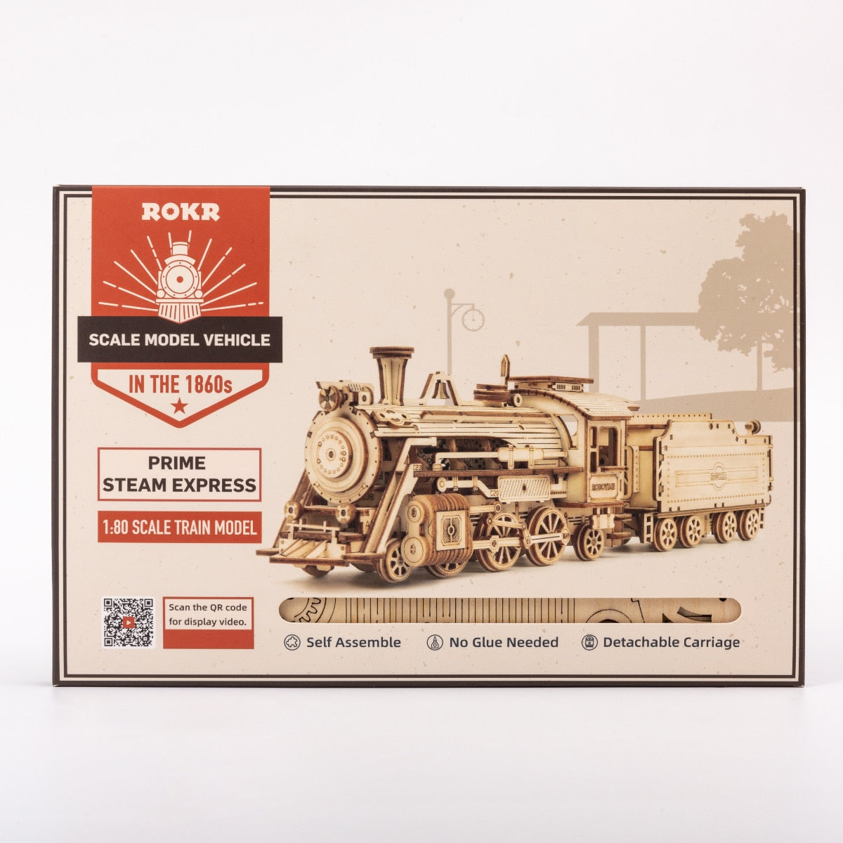 Diy Steam Train Model Wooden Assembly Kits Present
