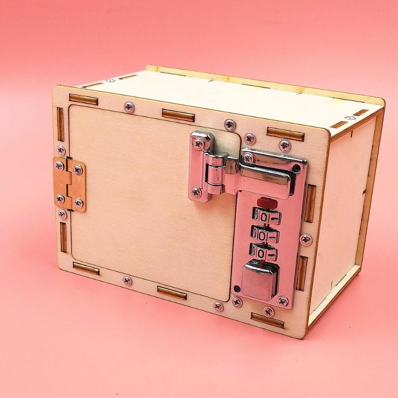 DIY Safe Deposit Box Password Box Wooden Kit