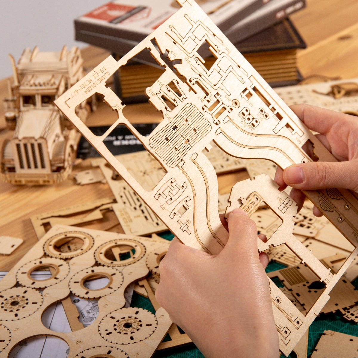 3D Grand Prix Car Wooden Puzzle Kit