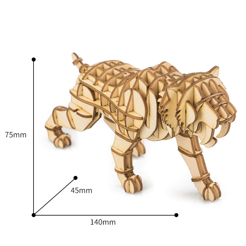 Diy 3D Construction Wooden Puzzle Model Kits Assembly Toy Present