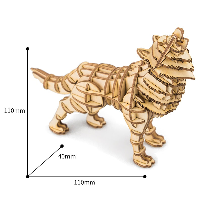 Diy 3D Construction Wooden Puzzle Model Kits Assembly Toy Present