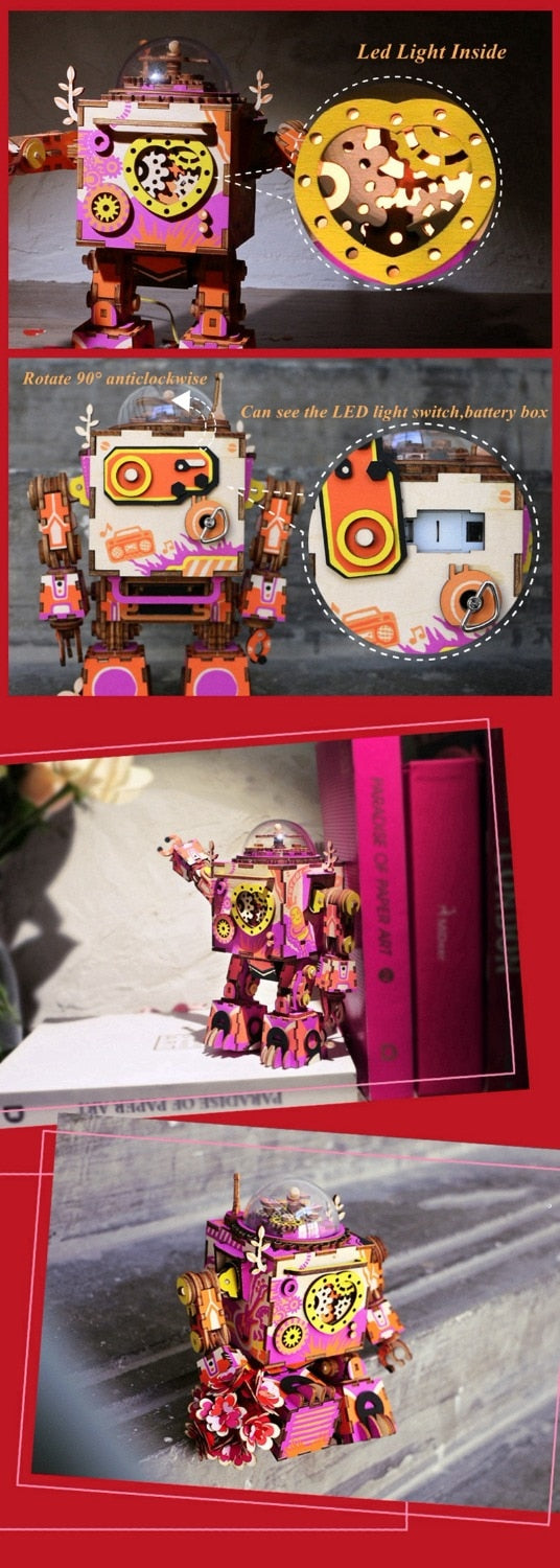 Diy Steampunk Robot Model Assembly Kits Present