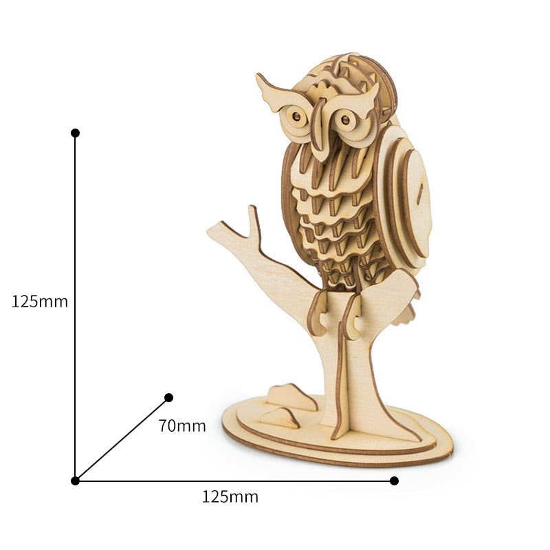 Diy 3D Construction Wooden Puzzle Model Kits Assembly Toy Present