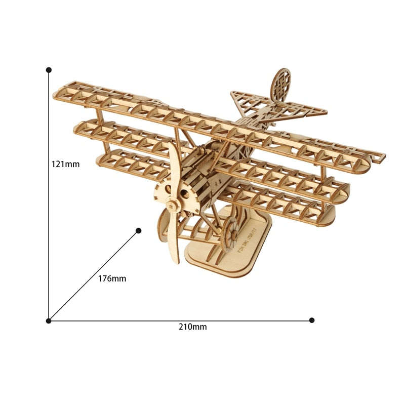 Diy 3D Construction Wooden Puzzle Model Kits Assembly Toy Present