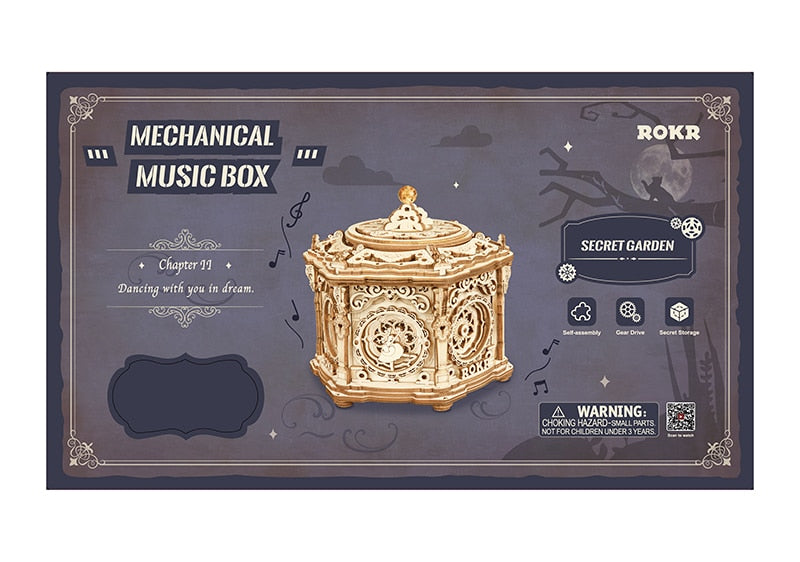 Diy 3d Secret Garden Wooden Puzzle Assembly Music Box