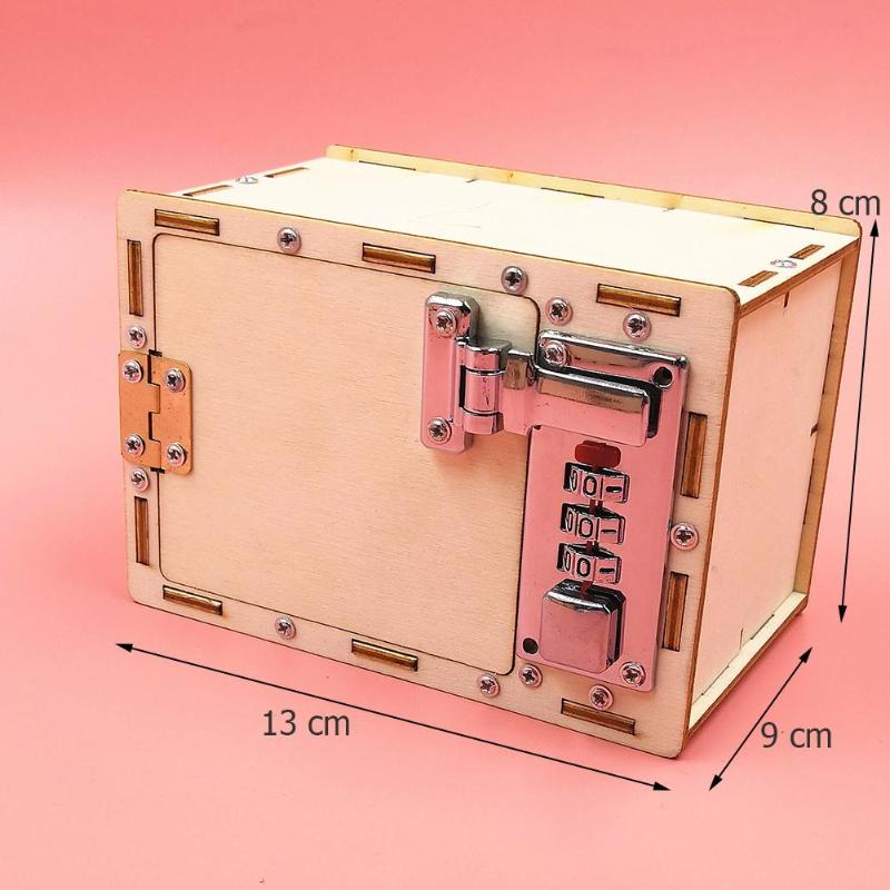 DIY Safe Deposit Box Password Box Wooden Kit