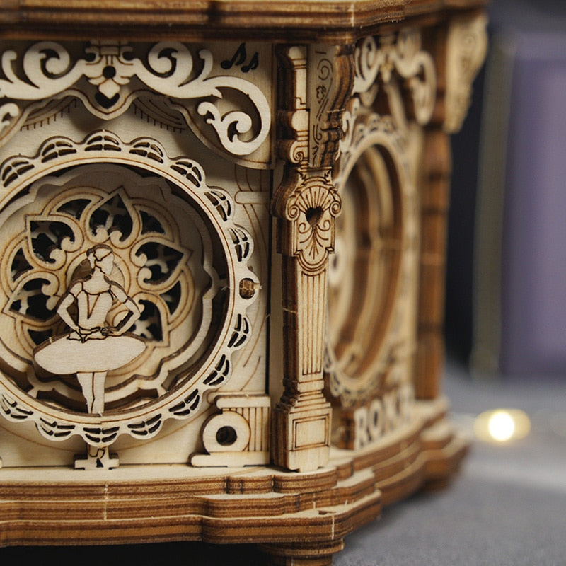 Diy 3d Secret Garden Wooden Puzzle Assembly Music Box